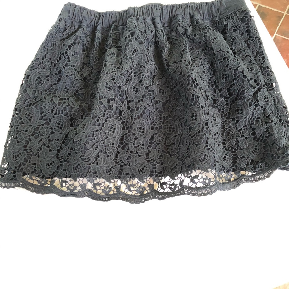 Mini skirt navy eyelet  Abercrombie